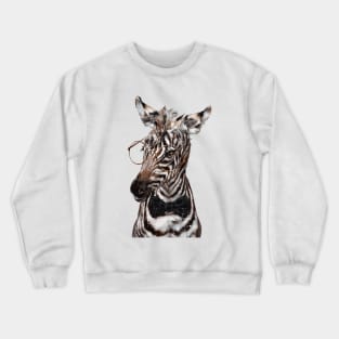 Intelligent Baby Zebra Crewneck Sweatshirt